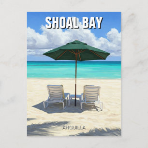 Carte Postale Chaises de plage à Shoal Bay Anguilla Travel