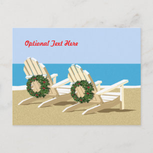 Carte Postale Chaises de plage et couronnes