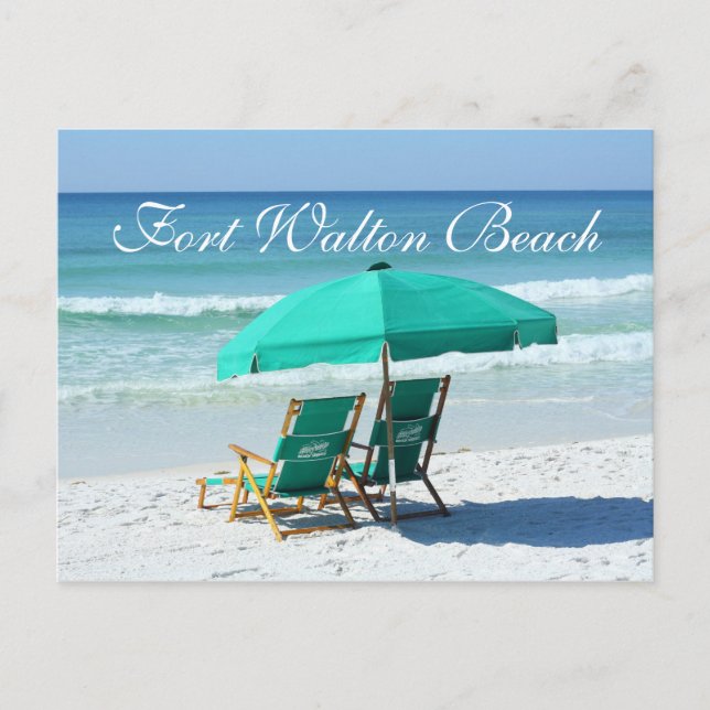 Carte Postale Chaises de plage - Fort Walton Beach, Floride (Devant)