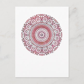 Carte Postale chakra rouge cercle mosaïque