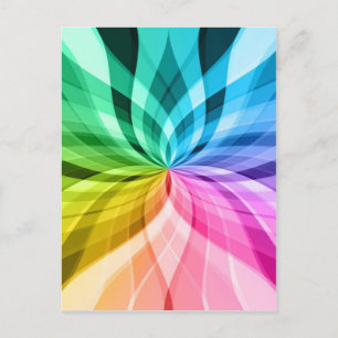 Carte Postale chakra zen kaleidoskop fun coloré