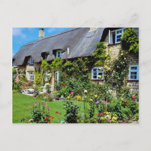 Carte Postale Chalet à chaume rouge près de Gloucester, Cotswold