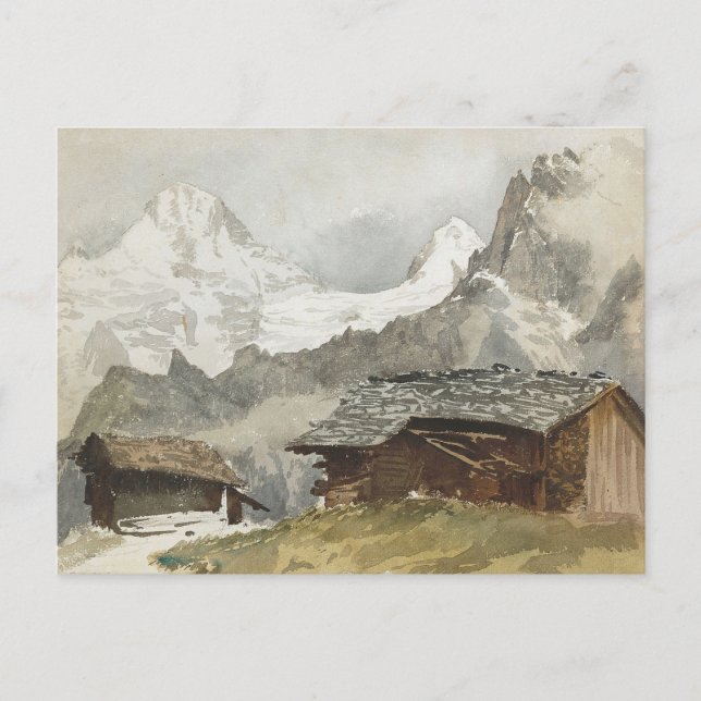 Carte Postale Chalets, Breithorn, Murren par John Singer Sargent (Devant)