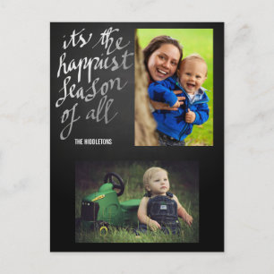 Carte Postale Chalkboard La Saison La Plus Heureuse De Tous Les
