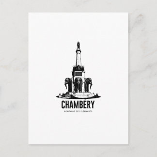 Carte Postale Chambery Cite des Ducs Affiche Vintage Savoie D