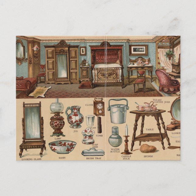 Carte Postale Chambre Victorienne (Devant)