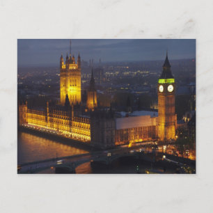 Carte Postale Chambres du Parlement, Big Ben, Westminster