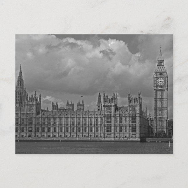 Carte Postale Chambres du Parlement de Londres et Big Ben (Devant)