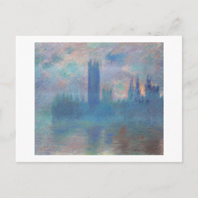 Carte Postale Chambres du Parlement (Londres), Monet (Devant)