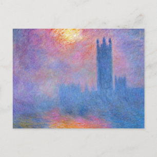 Carte Postale Chambres du Parlement, Londres, Sun Breaking Throu