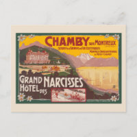 Chamby sur Montreux Poster vintage vers 1910