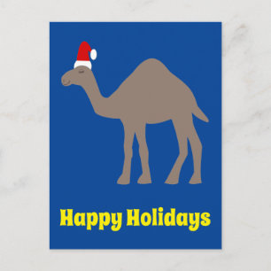 Carte Postale Chameau de Noël Mignon Personnalisé