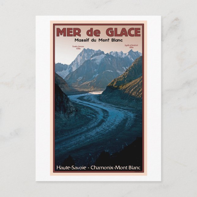 Carte Postale Chamonix - Mer de Glace (Devant)