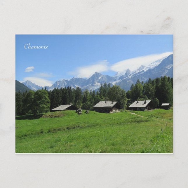 Carte Postale Chamonix Mont Blanc Alpes françaises (Devant)