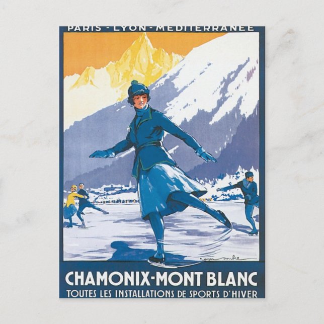 Carte Postale Chamonix Mont Blanc vintage (Devant)