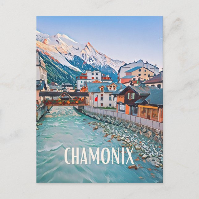 Carte Postale Chamonix Station de ski  (Devant)