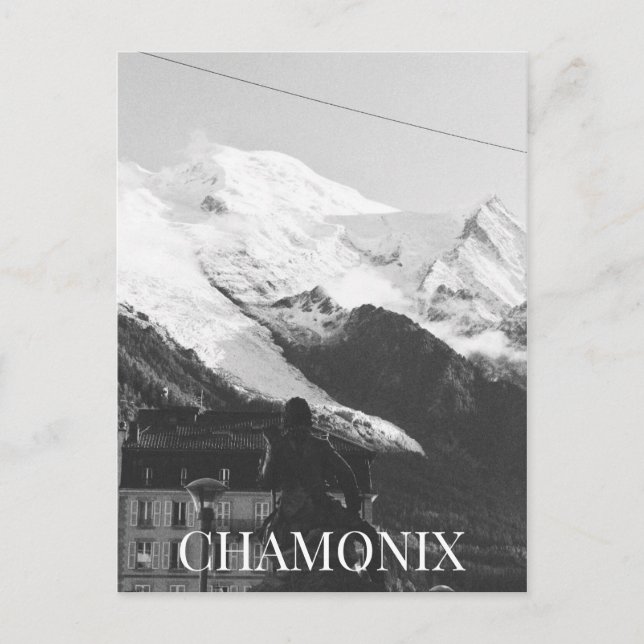 Carte Postale Chamonix Station de ski Mont Blanc Statue France B (Devant)