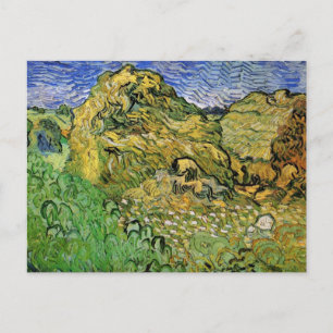 Carte Postale Champ avec piles de blé par Vincent van Gogh