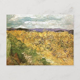 Carte Postale Champ blé avec Cornflowers Van Gogh Art