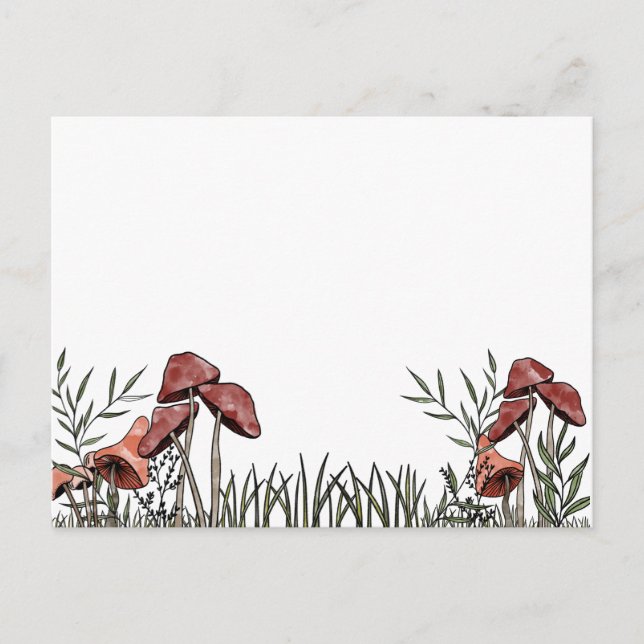 Carte Postale Champ champignon (Devant)