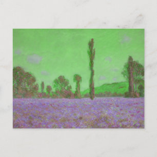 Carte Postale Champ de coquelicots vintage Claude Monet