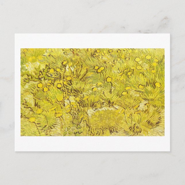 Carte Postale Champ de fleurs jaunes, Vincent van Gogh (Devant)