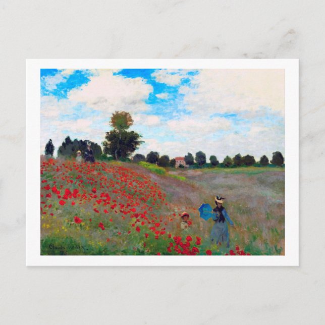 Carte Postale Champ de pavot, Monet (Devant)