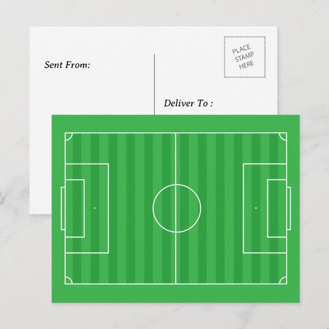 Carte Postale Champ de soccer personnalisé (Devant / Derrière)