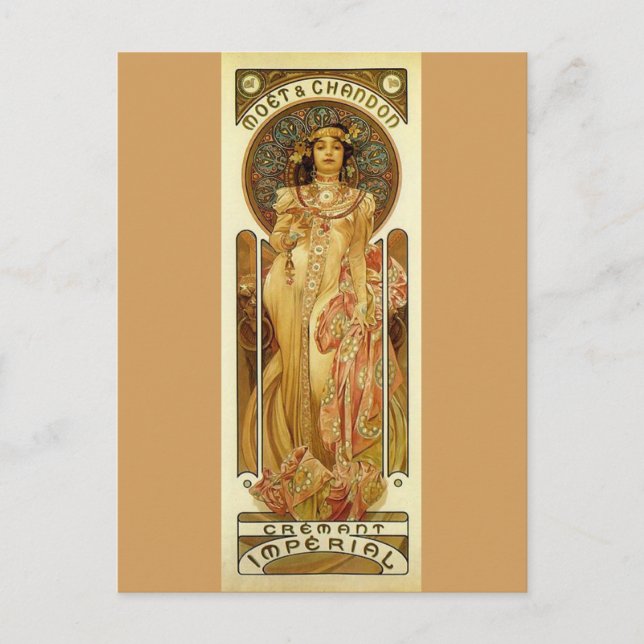 Carte Postale Champagne impériale - art Nouveau (Devant)