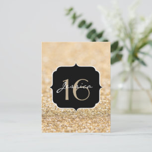 Carte Postale Champagne or parties scintillant scintille Sweet 1