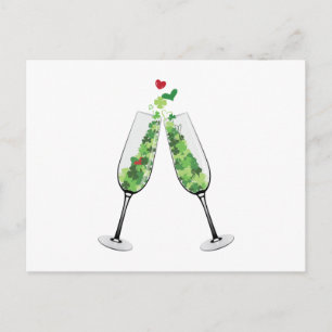 Carte Postale Champagne shamrock