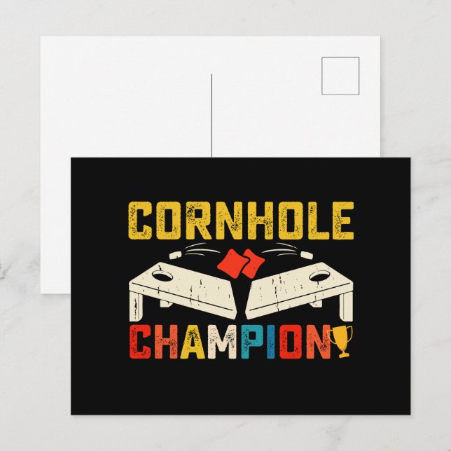 Carte Postale Champion Cornhole Amérique 4 juillet (Devant / Derrière)