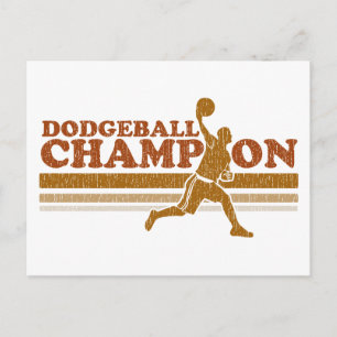 Carte Postale Champion de Dodgeball vintage