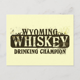 Carte Postale Champion de la boisson Whiskey Wyoming