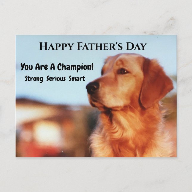 Carte postale Champion Golden Retriever Fête des p (Devant)