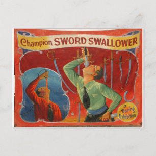 Carte Postale Champion Sword Swallower