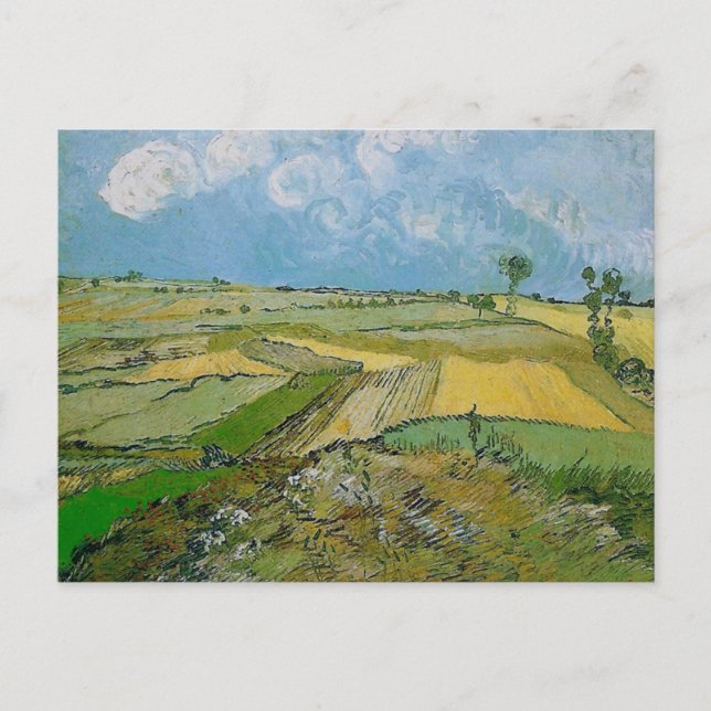Carte Postale Champs de blé Auvers Nuageux Sky Van Gogh Art (Devant)