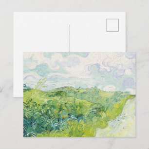 Carte Postale Champs de blé vert, Auvers (1890) par Vincent Van