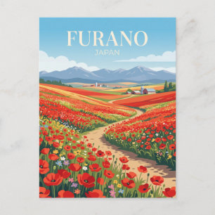 Carte Postale Champs de fleurs de Furano Japon