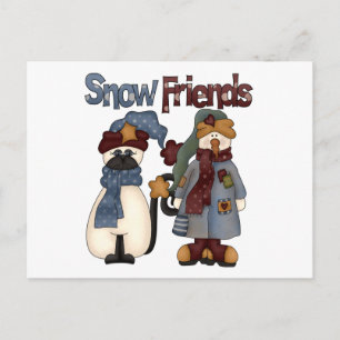 Carte Postale Chandails et cadeaux d'amis de la neige
