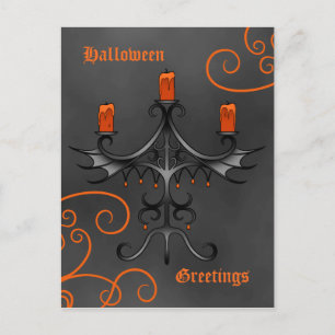 Carte Postale Chandelabre gothique Halloween