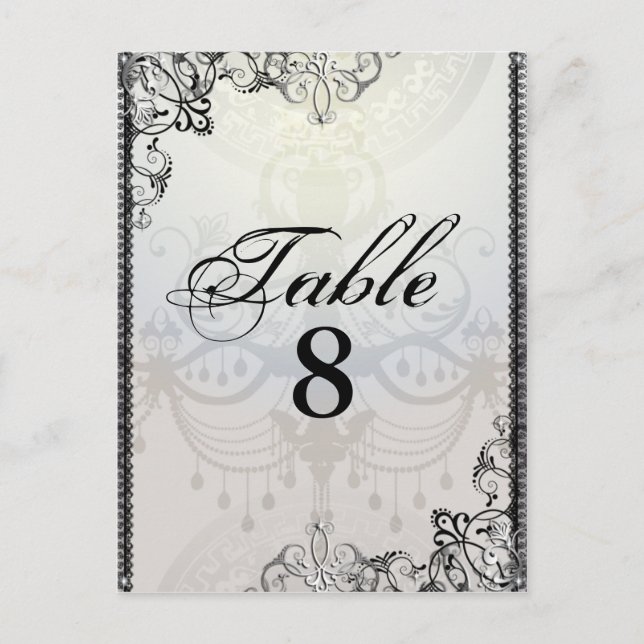Carte Postale Chandelier élégant et parfums Numéro de tableau (Devant)