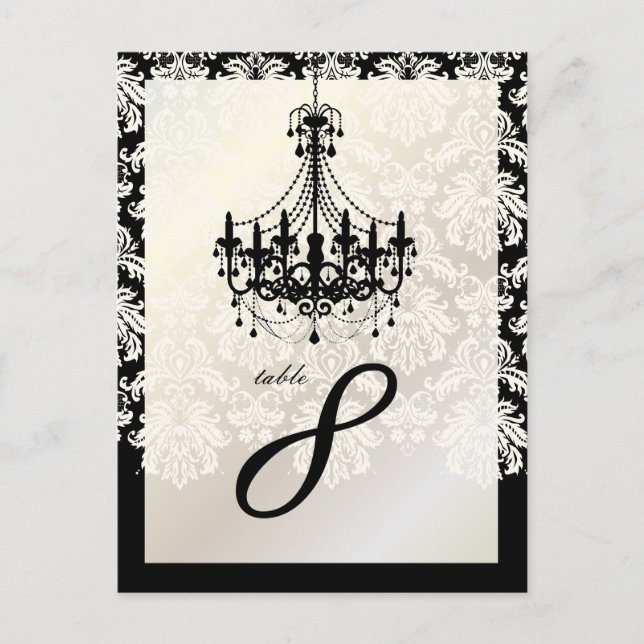 Carte Postale Chandelier PixDezines+Piqué Damask (Devant)