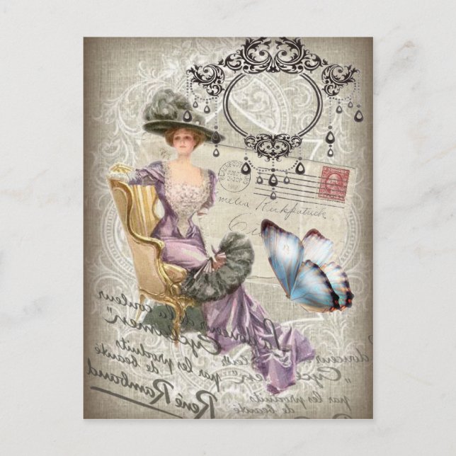 Carte Postale chandelier Vintage victorien (Devant)