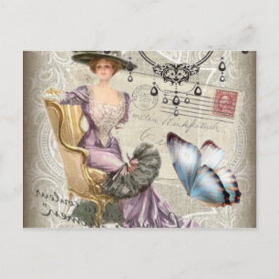 Carte Postale chandelier Vintage victorien