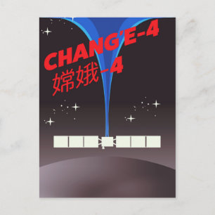 Carte Postale Chang'e-4 espace Chine Art.
