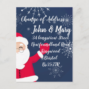 Carte Postale Change of Address Sticker christmas