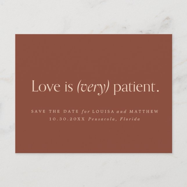 Carte Postale Change the Date Covid Save the Date Postcard (Devant)