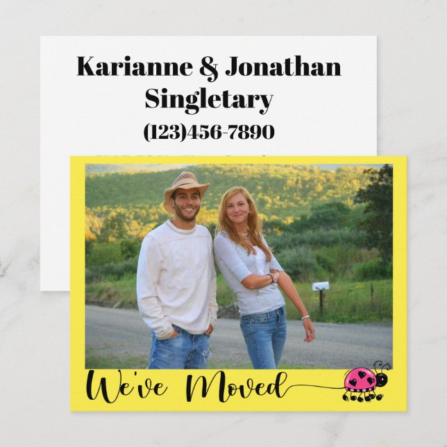 Carte postale Changement d'adresse (Devant / Derrière)