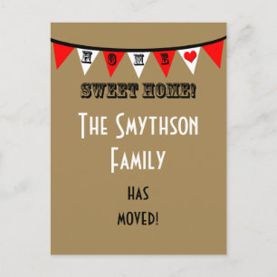 Carte postale Changement d'adresse - Bunting